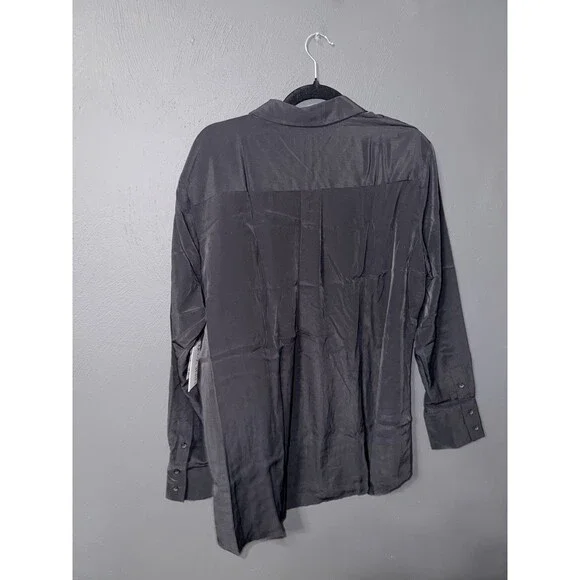 Nine West Shirt Womens XL Black Regular Fit Long Sleeve Button Down Collared - Picture 5 of 5